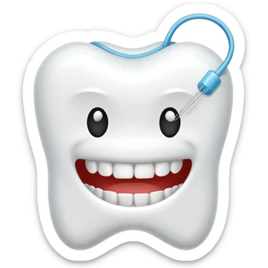 Dental floss sticker