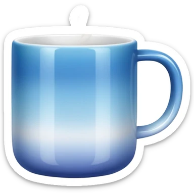 blue ombre ceramic mug sticker