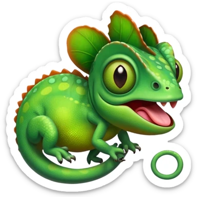 Quiero un camaleón que sea tierno y que sea parecido a él de Disney sticker