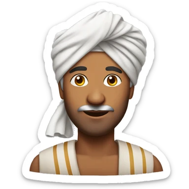 Indian man wearing turban sticker