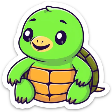 Turtle and Sloth mixed in  sticker