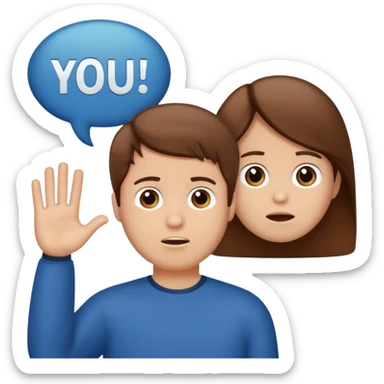 A man with brown hair with a speech bubble that says “you do you boo boo” sticker