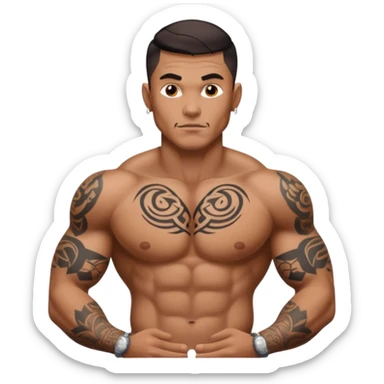 men body fill with tatoos sticker