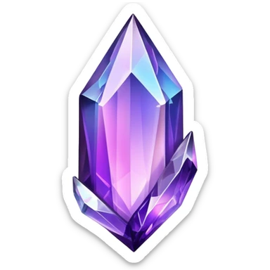 Purple iridescent nebula crystal shard sticker