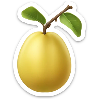 marula fruit, similar in appearance to a yellow plum, has a light-colored flesh sticker