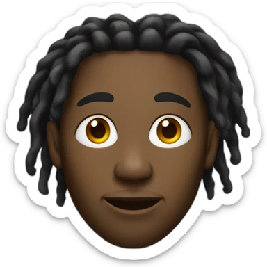 a black man with dread locks sticker