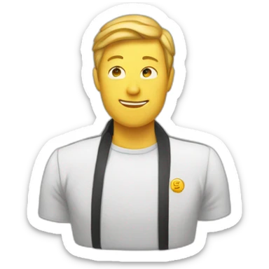 Salutation avec respect sticker