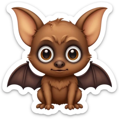 A sad cute bat sticker