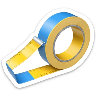  rolled out measure tape smaller, his line is short but rolled out different color sticker