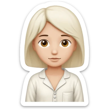 White pajamas sticker