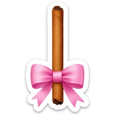 Cigarillo with a pink bow  sticker