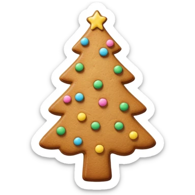 gingerbread cookies in the form of a Christmas tree sticker