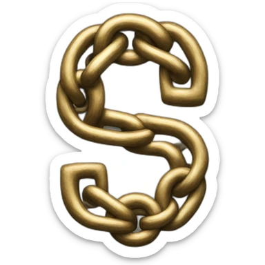A chain with letter E sticker