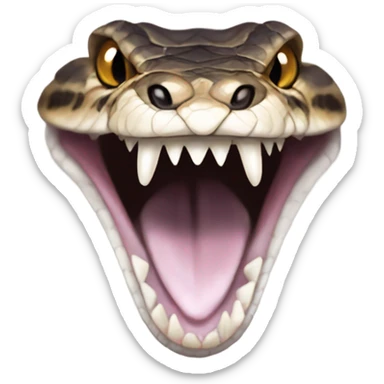 Gaboon viper fangs sticker