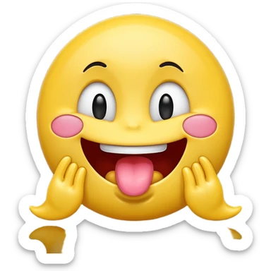 Hungry emoji 3D Facebook sticker