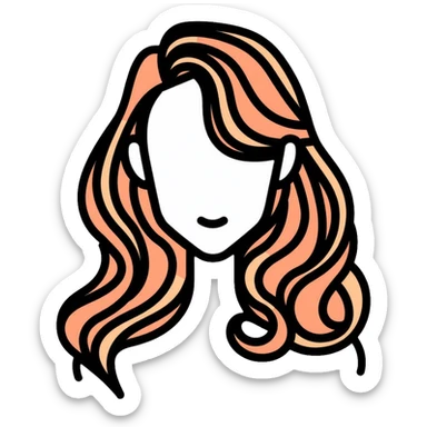 stylish hair, beautiful hairstyle sticker