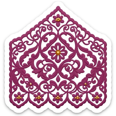  Lace fabric sticker