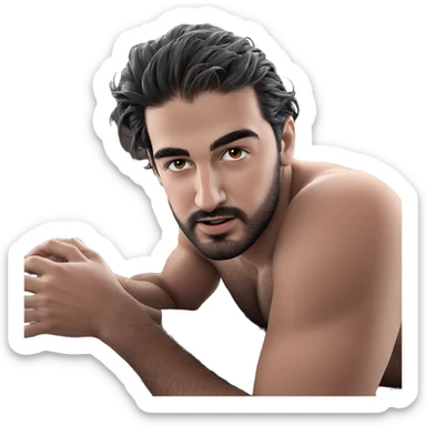 realistic portrait of a male sticker