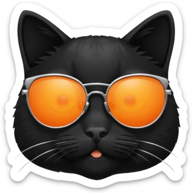 Cat with sunglasses sticker