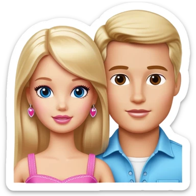 Barbie and Ken  sticker