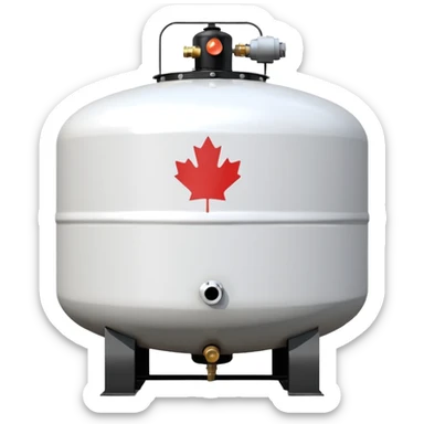 1000 gal residential propane tank white sticker