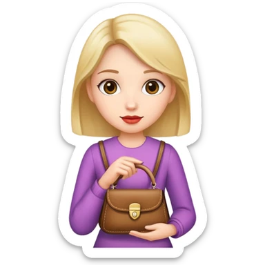 Girl with a purse sticker
