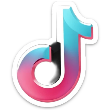 Tiktok logo without background black color sticker