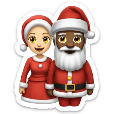 Santa clause and Mrs clause sticker