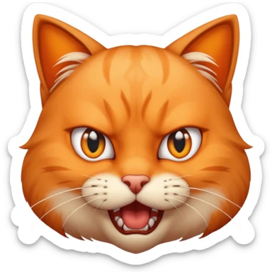 Enraged cat sticker