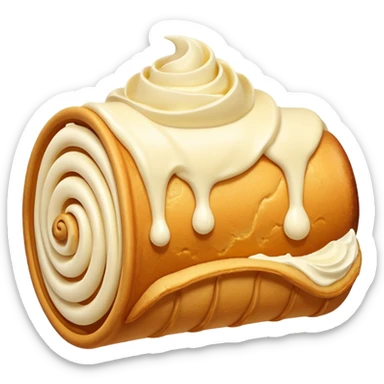 cornet roulé à la creme tcheque sticker