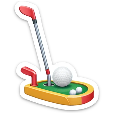 Mini golf putters with ball sticker
