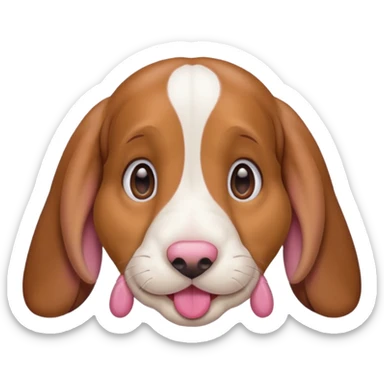 smile Basset Hound baby sticker