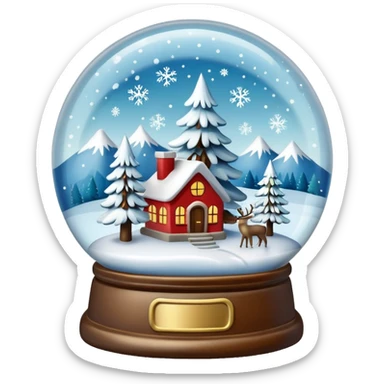 vintage snow globe sticker