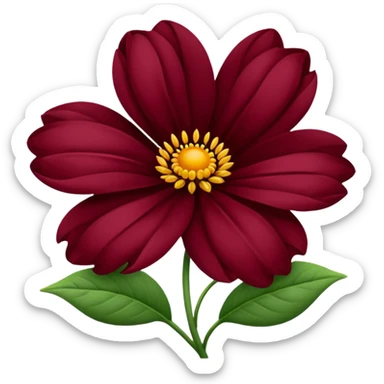 maroon flower sticker