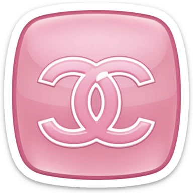 light pink chanel logo sticker
