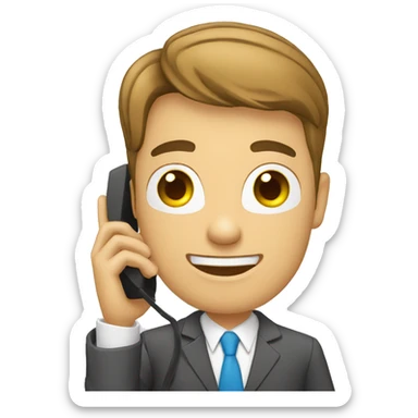 realtor talking on cell phone sticker