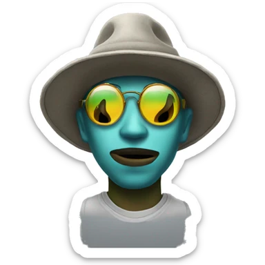 High Stone with face, trippy bucket hat and cali sticker