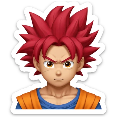 Goku super sayian god sticker