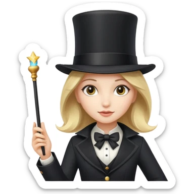 Girl as magician sticker
