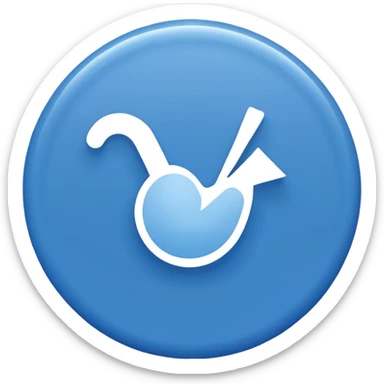 Generate an emoji. A white tick in the blue circle. (Such as TikTok verified tick) sticker