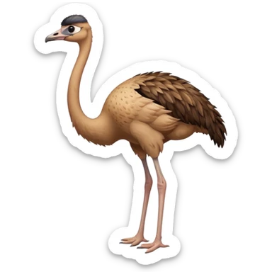 High resolution of   realistic full body ostrich without distorted , no extra hybrid sticker