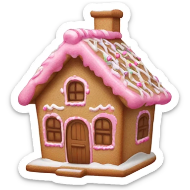 Pink Ginger Bread house sticker