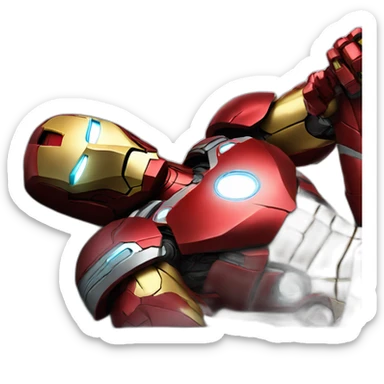 Iron man relaxing sticker