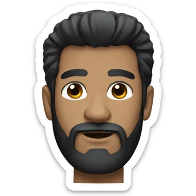 Coach with black hair, beard and black eyes sticker