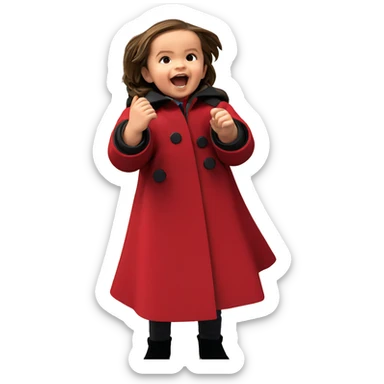 brown haired boy in coat sticker