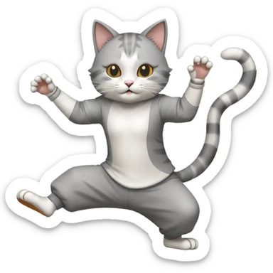 cat breakdancing sticker