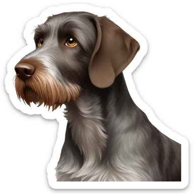 German wirehair pointer sticker