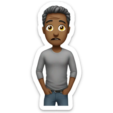 stressed man sticker