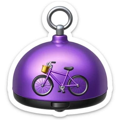 purple bike bell  sticker