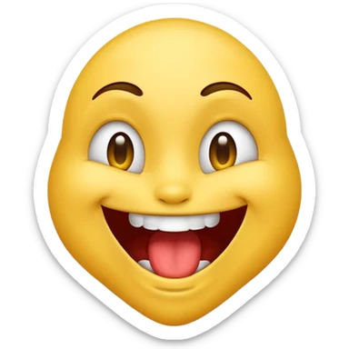 emoji biting its lip and drooling sticker